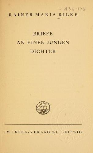 Portada de Cartas a un joven poeta